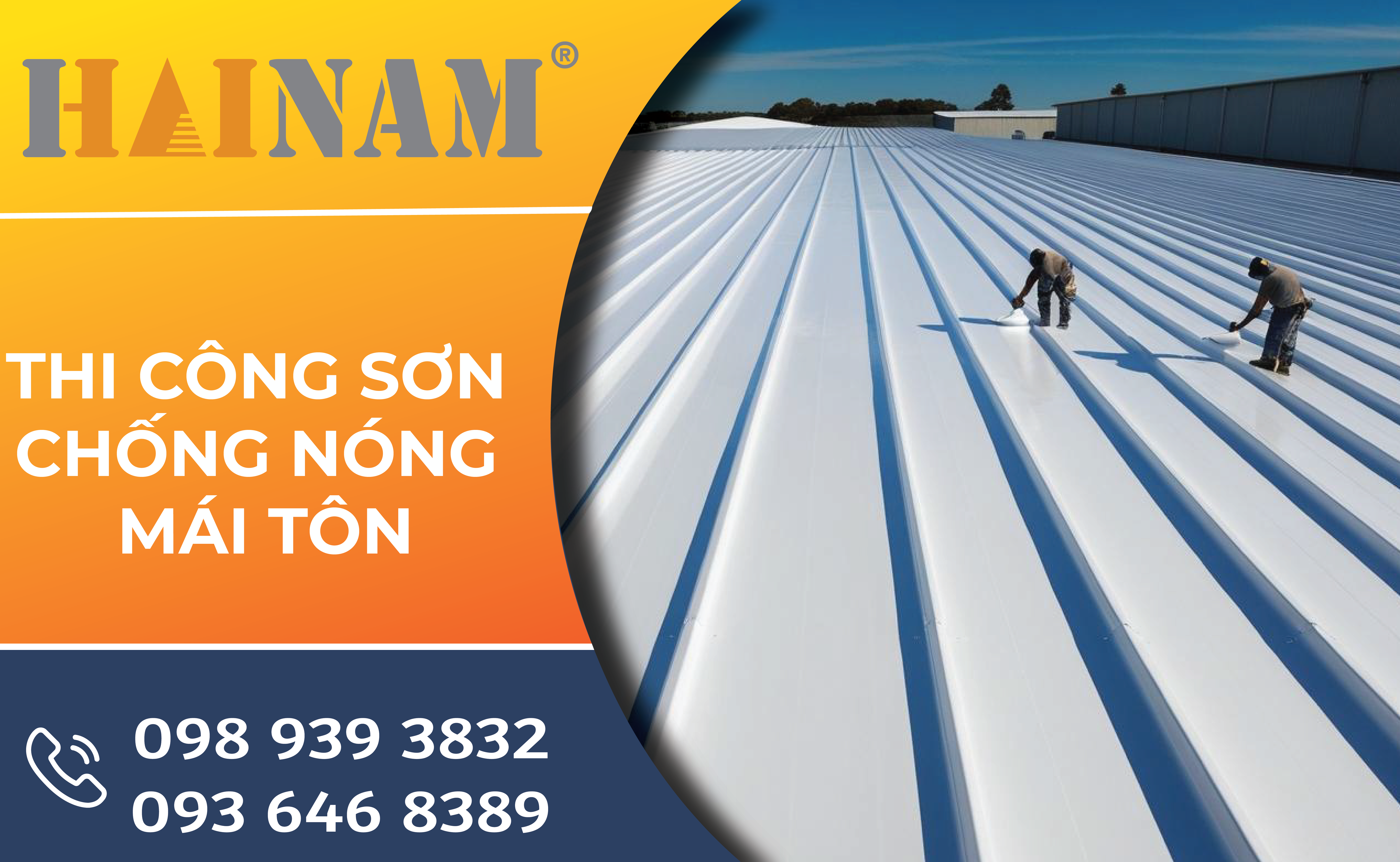 Thi công sơn chống nóng mái tôn